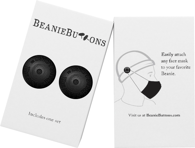 Beanie button packaging
